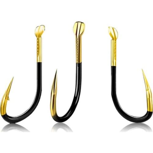 100pcs Latest Super Hard Alloy Fishing Hook Japan High Carbon Steel accessories Barbed Ocean Boat Lake River Stream peche tool