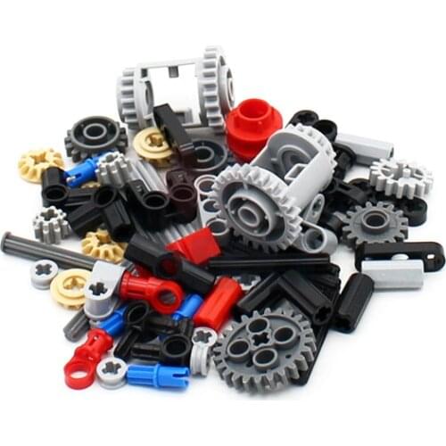 65 Pcs MOC High-tech Parts Shift Transmission Gear Set Building Blocks Accessory Gear Axle Connector Liftarm Pin Bricks boy Toys