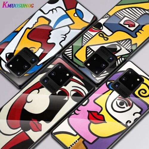 Picasso Abstract Art For Samsung Galaxy S20 FE S10e S10 S9 S8 Ultra Plus Lite Plus 5G Tempered Glass Cover Phone Case