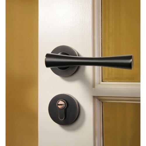 American Vintage Bedroom Handle Door Lock Security Entry Split Silent Lock Core Door Furniture Indoor Door Handle Lockset