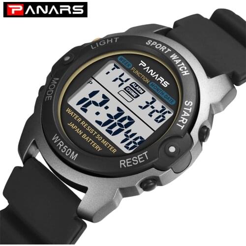 Sport Mens Watches PANARS Top Brand Luxury Man Wrist Watch Waterproof LED Electronic Digital Male Watch reloj digital hombre