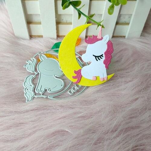 New Moon Horse Metal cutting Mould DIY embossed Paper Photo album greeting Card Gift making cutting Mould