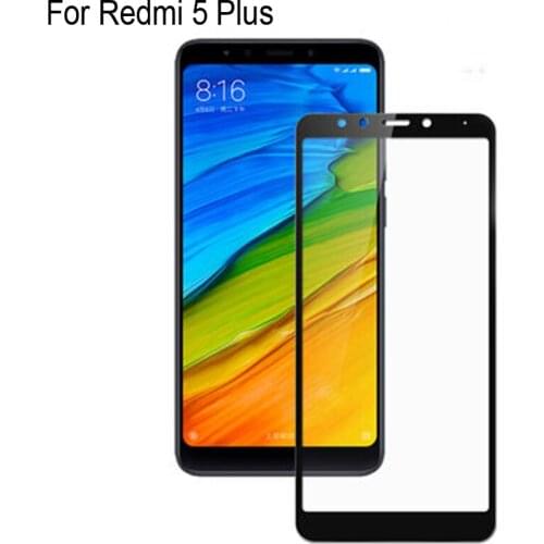 2PCS Full Curved Screen Protector For Xiaomi Redmi 5 Plus Full Cover Tempered Glass For Xiaomi Redmi5 Plus Protective Flim