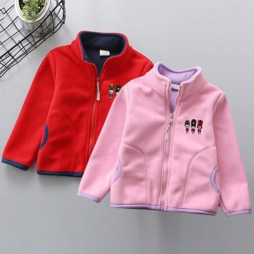 Polar Fleece Jacket Spring Autumn Coat Outerwear Top Children Clothes School Kids Costume Teenage Girl Clothing High Quality
