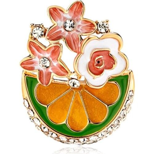 Korea Style Small Alloy Plant Flower Brooch Pin for Girl Women Fashion Cute Corsage Jewelry Accessories