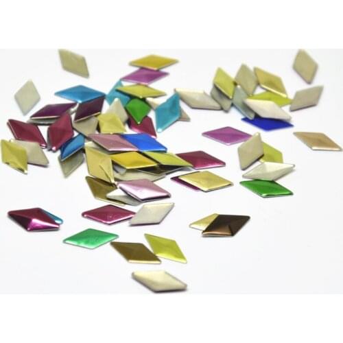 Hotfix Metal Studs Rhombus Shape Iron-on Rhinestuds DIY Studs Spikes Decoration
