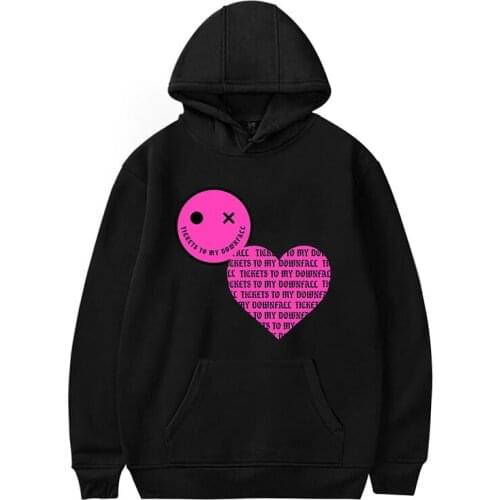 Fashion Harajuku Face Smiley Love Men Women Long Sleeve Sports Hip Hop Hipster Hoodies Sweatshirts Pullover White Black Tops 4XL