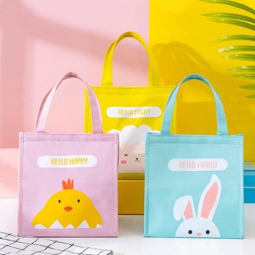 Cartoon Rabbit Insulated Lunch Bag For Kids Women School Office Picnic Keep-fresh Breakfast Food Storage Cooler Bag