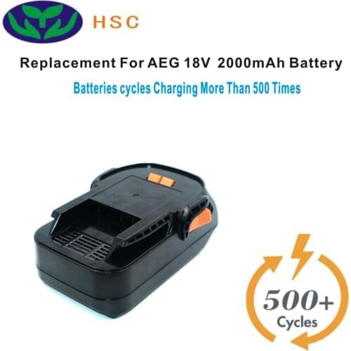 2PCS 2500mAh 18650 battery pack AEG18D Li-ion Battery 18V Replacement for AEG L1830R B1820R B1830R L1815R Battery pack 18V