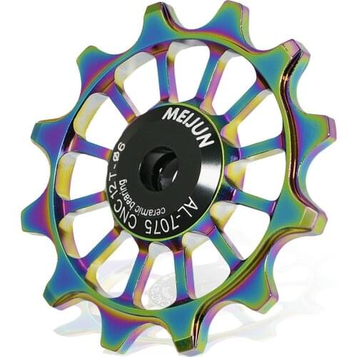12T Bicycle Derailleur Guide Wheel Ceramic Bearing 10 Speed MTB Road Bike Pulley Jockey Narrow and Wide Roller 4/5/6mm Oil Slick
