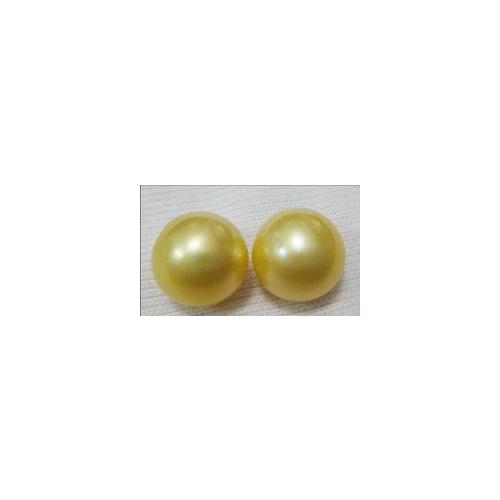 Wholesale 16pairs Natural 10mm Golden Pearl Earrings Accessories beads Lovely Fine Nobility Ladys WomensCZ Luxury Ms. girl