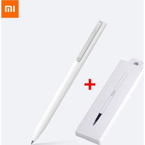Original Xiaomi Sign Pen Mijia 9.5mm Signing Pens + Mijia Pens Refill Black PREMEC Smooth Switzerland Refill With Blue Refill