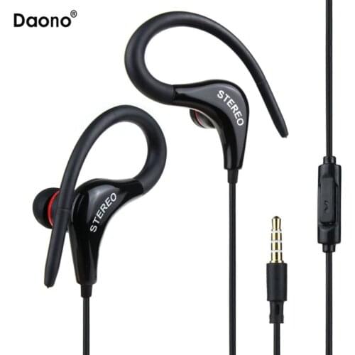 Original Sport Earphone Super Bass Headphones Sweatproof Running Headset With Mic Ear Hook For All Mobile Phone
