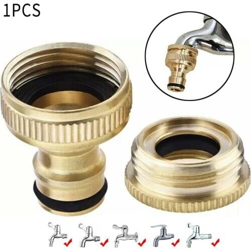 Garden irrigation Water Pipe Adapter Connector Fitting Accessories 3/4" 1/2" Threaded Brass Hose Tap Connector Spare Parts
