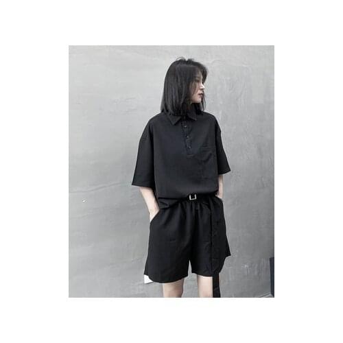 Casual suit for women 2020 Summer new short-sleeved T-shirt and shorts two-piece set