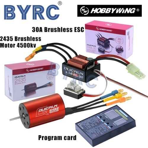 Hobbywing QuicRun16BL-30A Brushless ESC with 2435 Brushless Motor with Program Card combo For 1/16 & 1/18 RC Car part