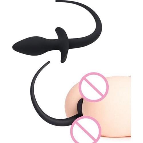 Unisex Silicone Dog Tail Anal Plug Toys Slave Women Men Gay Sex Games G-spot Butt Plug Bdsm Sexy Erotic Toy Products Tail Kit