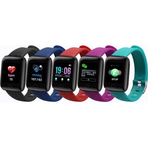 1.3'' Color Screen IP67 Waterproof Smart Watch Heart Rate Blood Pressure Monitor Remote Camera Find Phone Fitness Sport Bracelet