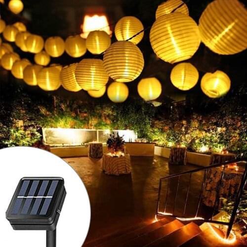Solar Light LED Lantern Garland Wedding Deco Solar String Lights Outdoor Fairy Lights for Christmas Party Holiday Garden Decor