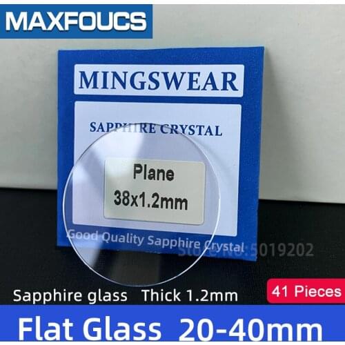 Watch Glass Thick 1.2mm Diameter 20-40 mm Flat Sapphire Anti scratch Smooth Round Transparent Crystal ，A total of 41 pieces