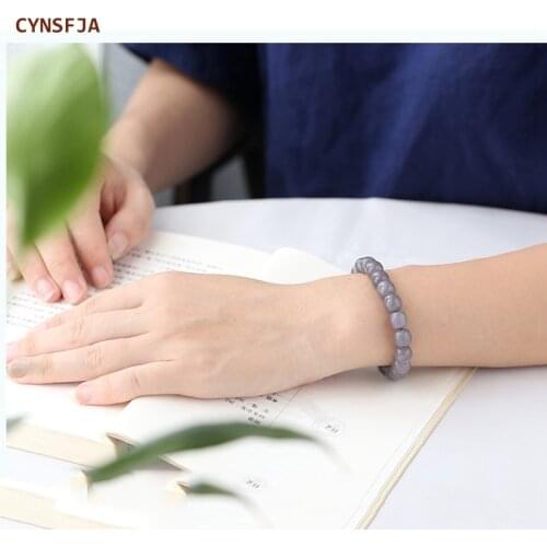 CYNSFJA New Real Rare Certified Natural Chinese Hetian Jade Nephrite Lucky Amulets Jade Bracelets Purple High Quality Best Gifts