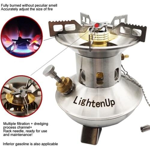 Camping Gasoline Stove Portable Outdoor Stove Camping Picnic Burner Petrol Oil Stove Cookware