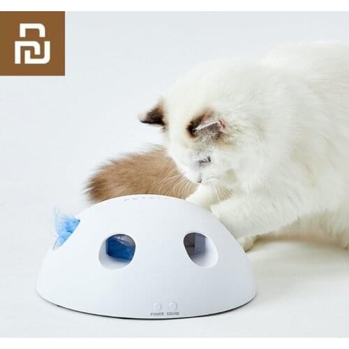 Xiaomi Youpin Electric Smart Interactive Cat Toy with Feather Automatic Telescopic Pet Game Pet Supplies Funny Cat Kitten Toy