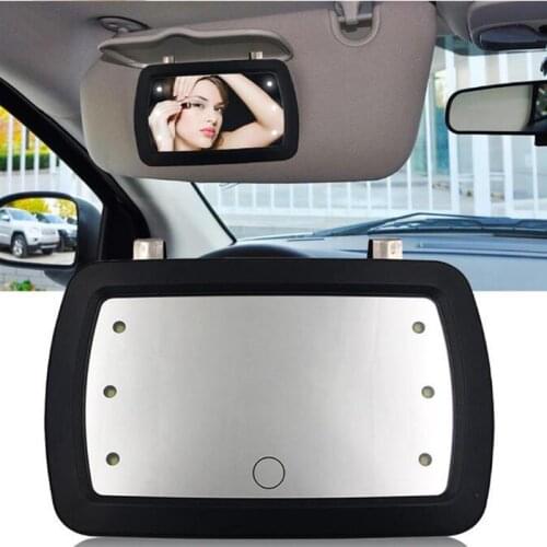 Universal Car Makeup Mirror LED Sun Visor Cosmetic Mirror Touch Switch Design High Clear Car Interior Mirror