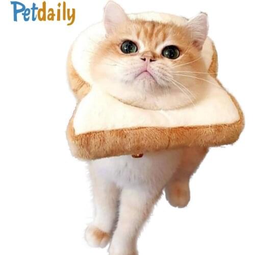 Funny Toast Shape Cat Headgear/Headdress,Elizabeth Pet Recovery Collar For Cats Small Dogs - Cute Cartoon Surgery Cat Neck Cones