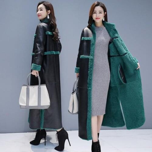 Oversize Lamb Fur Cotton Clothe Female Double Jersey 2019 Winter Fur Coat Warm Thicke New Arrival Womens Long Thick Cotton Coat