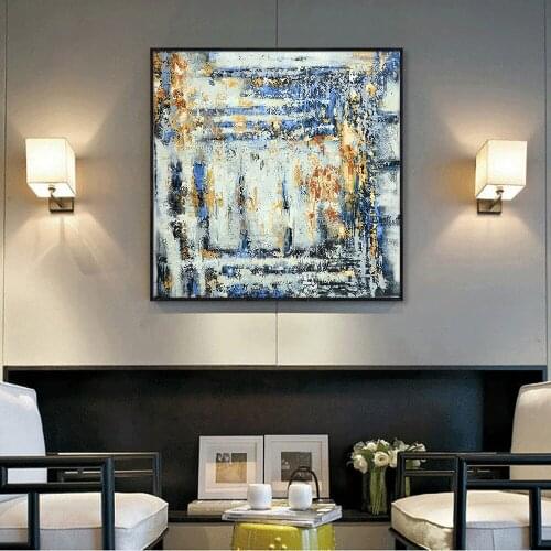 100% Hand Painted Oil Painting On Canvas Handmade Modern Abstract Colorful Landscape Oil Painting Pictures For Home Decoration