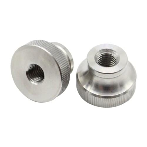 2pcs M3 M4 M5 M6 M8 M10 M12 stainless steel high head through hole hand nuts step adjustment knurled handle knob nut GB806