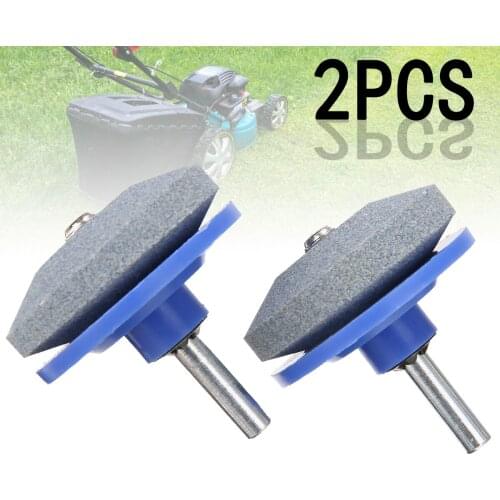 2pcs Lawn Mower Blade Sharpener Power Drill - Faster Mowing Grass Cutter Universal Rotary Drill Blade Sharpener Gardening Tool