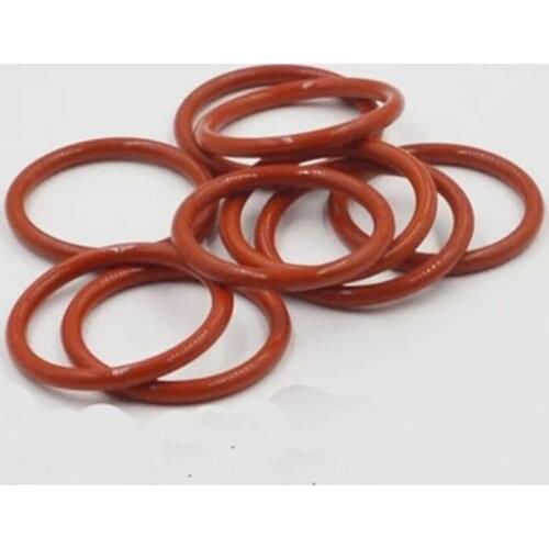 20pcs Wire diameter 4mm Silicone O-ring Red high temperature Waterproof rubber seal 26mm-40mm Outer diameter