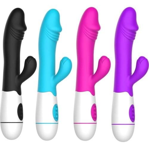 30 Speed Vibrator Female Clitoral stimulation G Spot Dildo Rabbit Vibrator for Women Dual Vibration Silicone Waterproof Sex Toy