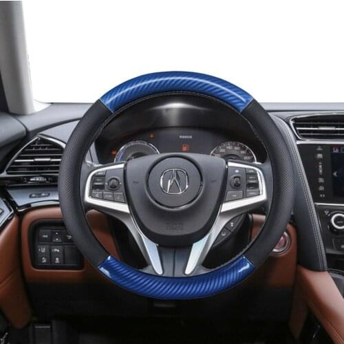 38CM Genuine leather Car Steering Wheel Cover Set for Acura TLX MDX RLX ZDX CDX RDX TL RL ILX Breathable Car Styling Accessories