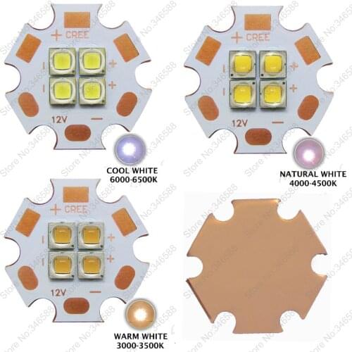 5pcs 3V / 6V / 12V Cree XPG2 XP-G2 4Chips 4LEDs 18W Cool White 6500K Neutral White 4500K Warm White 3000K High Power LED Emitter
