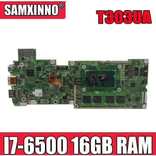 T303UA Mainboard I7-6500 CPU 16GB RAM For Asus Transformer 3 PRO T303U T303UA T303 Laptop mothboard T303UA Motherboard Test ok