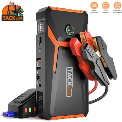 TACKLIFE T8 18000mAh Car Jump Starter Power Bank 12V 800A Auto Starting Device Emergency Starter Battery for Car Dual USB Ports