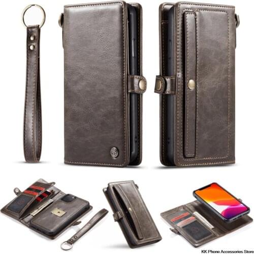 For iPhone 11 Pro Max X 10 XR Case Multifunction Flip Leather Wallet Cover For iPhone 6 6s 7 8 Plus XS Max Detachable Phone Case