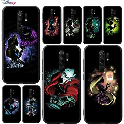 Disney Animation Cartoon Princess Black Cover For Xiaomi Redmi 9A 9C 9 Prime GO 8A 7A 6A 5A 4X S2 Pro Plus Soft Black Phone Case