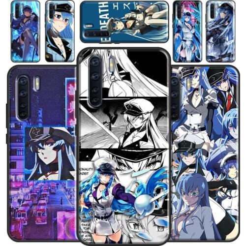 Esdeath Akame Ga Kill Case For OPPO A5 A9 2020 A31 A53 A52 A72 A15 A83 A91 A93 A1K A5S Find X3 Pro Reno2 Z Cover