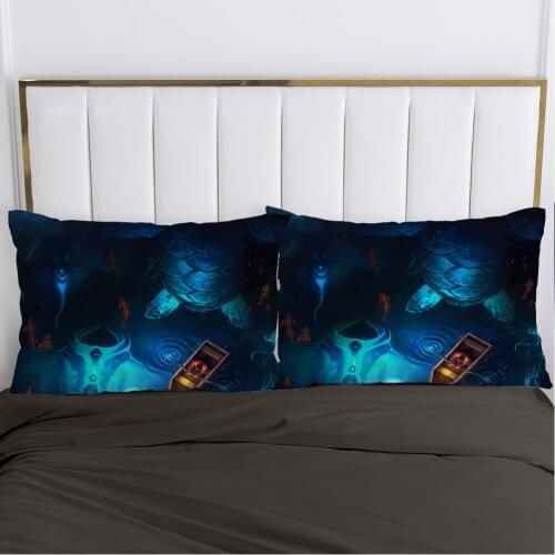 Tortoise Printed Pillowcase Pillow Case Adult One-Pair Package Skin-Friendly Brushed High-Density Student Pillowcase Pillow Case