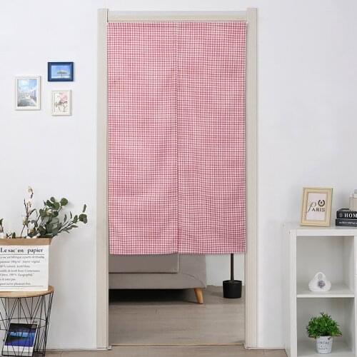 Japanese-Style Decorative Door Curtain Rough Faux Linen Doorway Partition Curtain Home Decoration Accessories 1 Piece TJ0159
