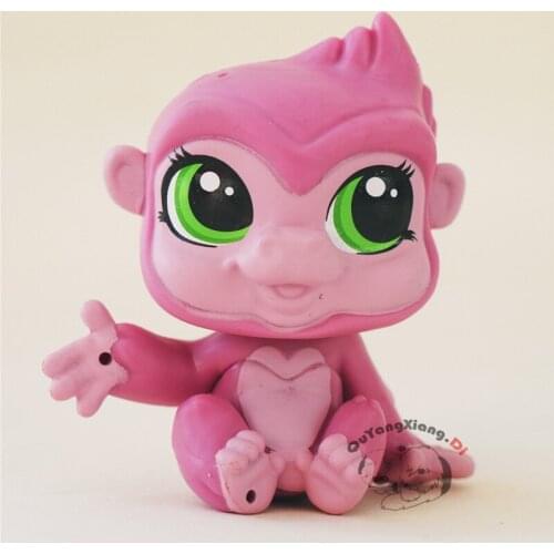 CW007 Pet Shop Animal Pink little monkey doll action Figure