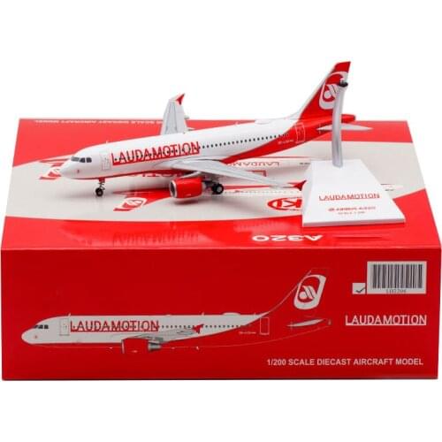 Diecast 1:200 Scale A320 LaudaMotion Airline Aircraft 320 Plane Model Airplanes Collectible Display Toys Souvenir Ornaments