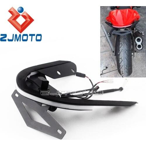 For Monster 1200 S 14-2016 Motorcycle Fender Eliminator Kit For Monster 821 2015-2017 LED Strobe Turn Signals Tail Tidy Bracket