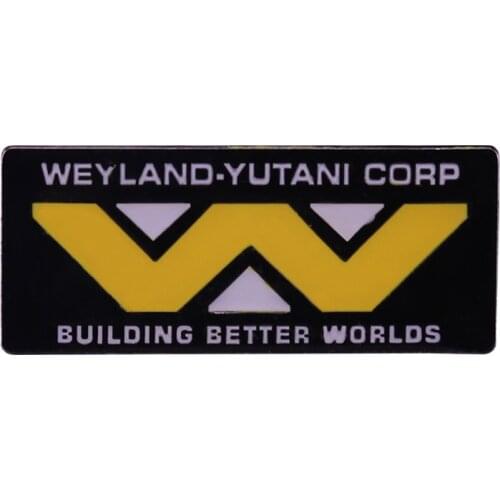 Weyland-Yutani Corp Building Better World Lapel Pin License Plate Badge Alien Inspired Sci-fi Horror Movie Fans Great Accessory