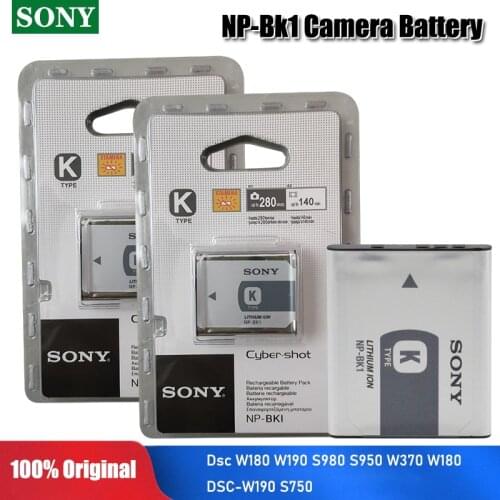 Original Sony NP-BK1 NP BK1 Camera Battery Pack DSC W190 S750 S780 S950 S980 W370 W180 DSC-W190 S750 DSC-S780 DSC-S950 DSC-S980