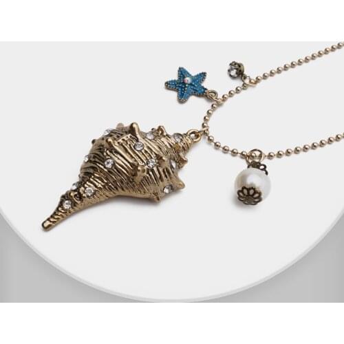 M36 Rispada Shell Pendant Necklace Charms Punk Starfish Cute Jewelry Fashion For Gift Friendship